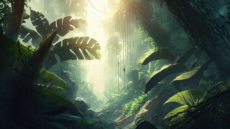 Beautiful jungle scenery - AI-generated image