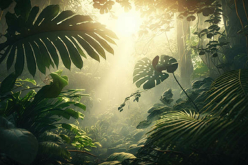 Beautiful jungle scenery - AI-generated image