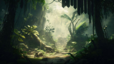 Beautiful jungle scenery - AI-generated image